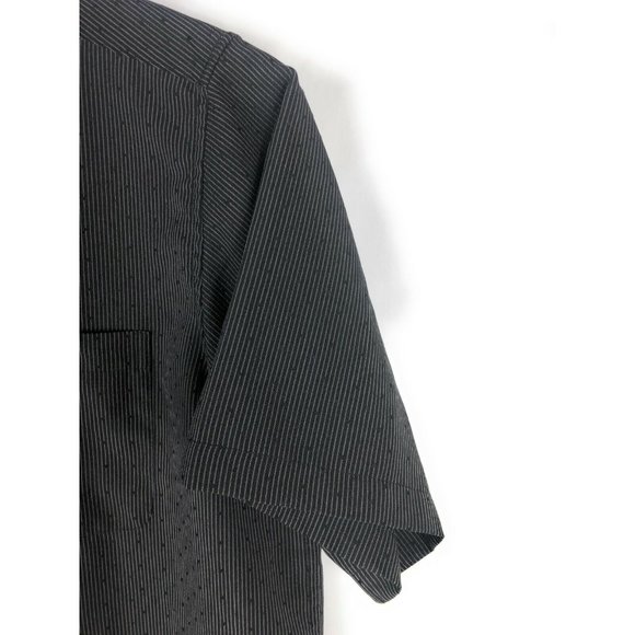 George Men's XL Short Sleeve Button Up Multicolor Bird Eye Polyester Shirt A11 - Picture 3 of 4